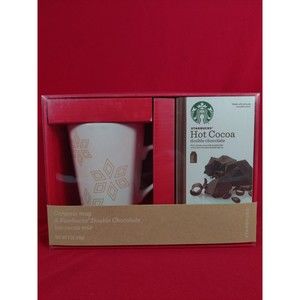 Ceramic Mug & Starbucks Double Chocolate Hot Cocoa Mix Gift Set